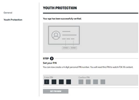 Dazn com settings youth protection